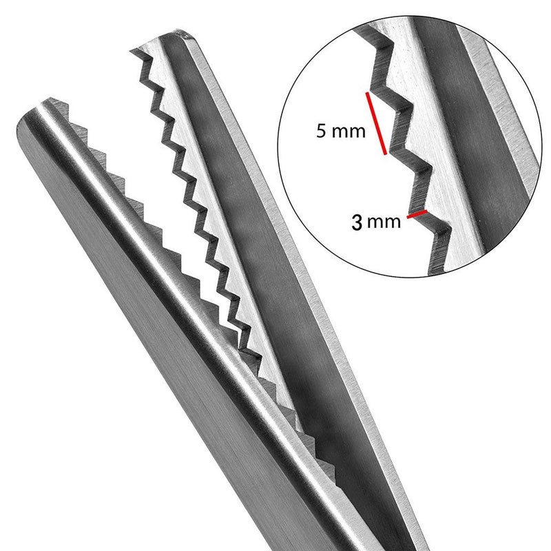 BlueSnail Stainless Steel Pinking Shears Comfort Grip Handled Professional Fabric Crafts Dressmaking Zig Zag Cut Scissors Sewing Scissors (Serrated, Orange) - Image 3